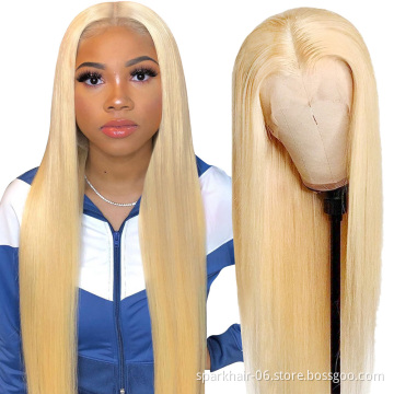 Transparent Frontal 613Blonde HD Human Hair Lace Front Wigs,100% Virgin Human Hair Wig,Lace Closure Brazilian Hair Wig Vendor